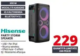 Comet Hisense party storm speaker offerta