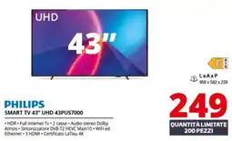 Comet PHILIPS SMART TV 43" UHD 43PUS7000 offerta