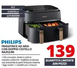 Comet PHILIPS FRIGGITRICE AD ARIA CON DOPPIO CESTELLO NA352/00 offerta