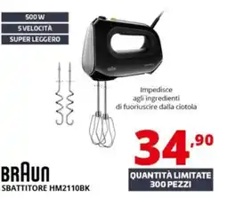 Comet BRAUN SBATTITORE HM2110BK offerta