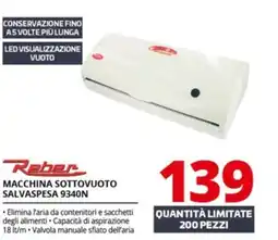 Comet Reber macchina sottovuoto salvaspesa 9340N offerta