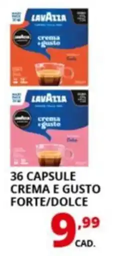 Comet Lavazza 36 capsule crema e gusto forte/dolce offerta