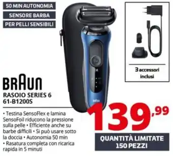 Comet BRAUN RASOIO SERIES 6 61-B1200S offerta