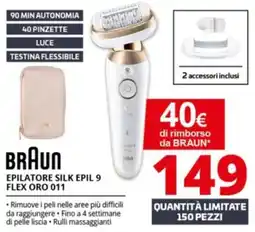 Comet BRAUN EPILATORE SILK EPIL 9 FLEX ORO 011 offerta