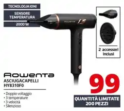 Comet Rowenta ASCIUGACAPELLI HY8310F0 offerta