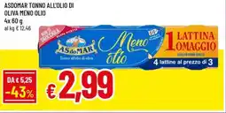 A&O Asdomar tonno all'olio di oliva meno olio offerta