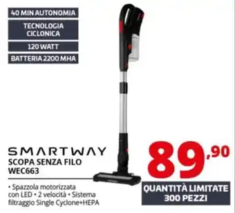 Comet Smartway scopa senza filo WEC663 offerta