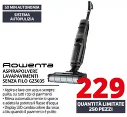 Comet Rowenta aspirapolvere lavapavimenti senza filo GZ5035 offerta