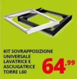 Comet Meliconi kit sovrapposizione universale lavatrice e asciugatrice torre L60 offerta