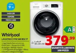 Comet Whirlpool LAVATRICE FFB 948 BSV IT offerta