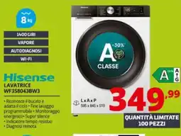 Comet Hisense LAVATRICE WF358043BW3 offerta