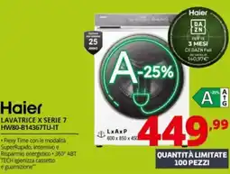 Comet Haier LAVATRICE X SERIE 7 HW80-B14367TU-IT offerta