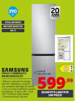 Comet SAMSUNG FRIGO COMBINATO RB38C600DSA/EF offerta