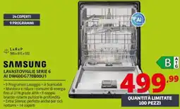 Comet SAMSUNG LAVASTOVIGLIE SERIE 6 AI DW60DG770B00U1 offerta