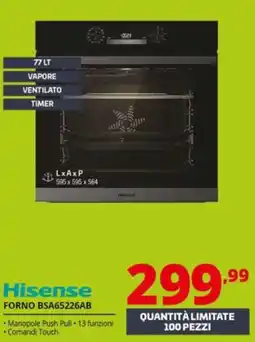 Comet Hisense FORNO BSA65226AB offerta