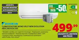 Comet DAIKIN CLIMATIZZATORE MONO SPLIT NEW EVOLUTION ARXC35E/ATXC35E offerta