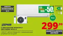 Comet ZEPHIR CLIMATIZZATORE MONOSPLIT ZMS12000WF MY26 UI offerta