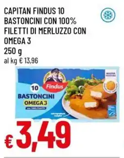 A&O Capitan findus 10 bastoncini con 100% filetti di merluzzo con omega 3 offerta