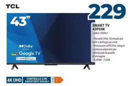 Sinergy TCL SMART TV 43P69K offerta