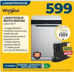 Sinergy Whirlpool LAVASTOVIGLIE WH7FA14BN7A0X offerta