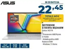 Sinergy ASUS NOTEBOOK E1504FA-BQ2668W offerta