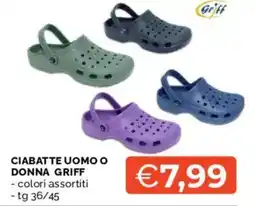 Mercatò Ciabatte uomo o donna GRIFF offerta