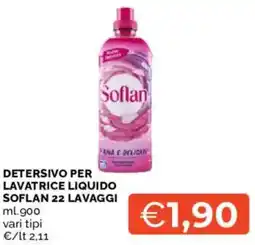 Mercatò Detersivo per ana e delicati lavatrice liquido SOFLAN offerta