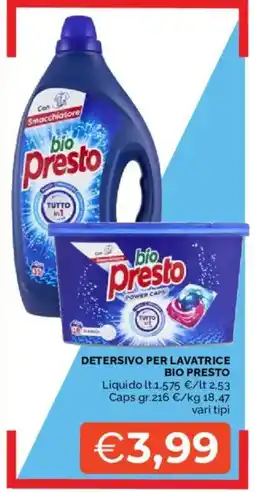 Mercatò Detersivo per lavatrice BIO PRESTO offerta