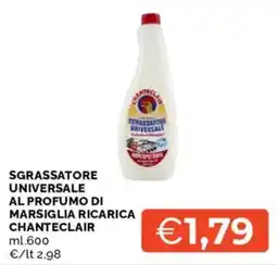 Mercatò Sgrassatore universale al profumo di marsiglia ricarica CHANTECLAIR offerta