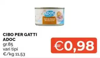 Mercatò Cibo per gatti ADOC offerta