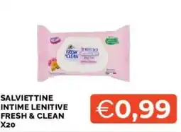 Mercatò Salviettine intime lenitive FRESH & CLEAN X20 offerta