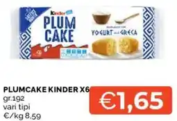 Mercatò Plumcake KINDER X6 offerta