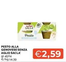 Mercatò Pesto alla genovese senza aglio SACLA offerta