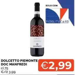 Mercatò Dolcetto piemonte DOC MANFREDI offerta