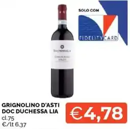 Mercatò Grignolino d'asti DOC DUCHESSA LIA offerta
