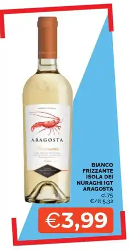 Mercatò Bianco frizzante isola dei nuraghi IGT ARAGOSTA offerta