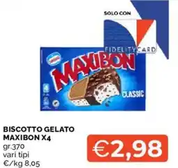 Mercatò Biscotto gelato MAXIBON X4 offerta