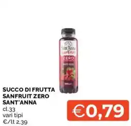 Mercatò Succo di frutta sanfruit zero SANT'ANNA offerta
