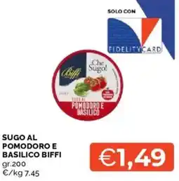 Mercatò Sugo al pomodoro e basilico BIFFI offerta
