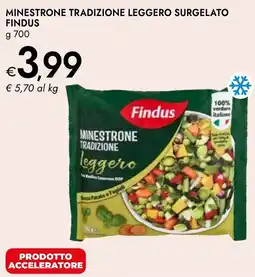 Bennet Minestrone tradizione leggero surgelato FINDUS offerta