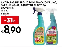 Bennet Antiparassitari olio di neem+olio di lino, sapone molle, estratto di ortica BIOVENTIS offerta