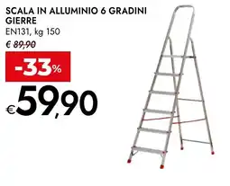 Bennet Scala in alluminio 6 gradini gierre EN131 offerta