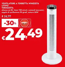Bennet Ventilatore a torretta windzeta living TERMOZETA offerta