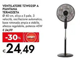 Bennet Ventilatore tzw025p a piantana TERMOZETA offerta