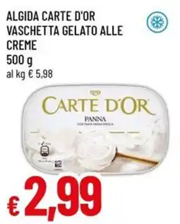 A&O Algida carte d'or vaschetta gelato alle creme offerta
