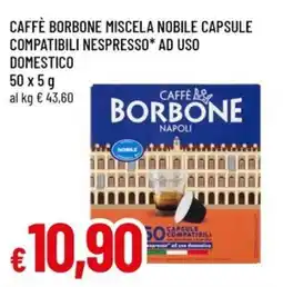 A&O Caffè borbone miscela nobile capsule compatibili nespresso ad uso domestico offerta
