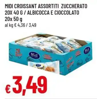 Midi croissant assortiti zuccherato