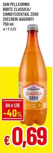 A&O San pellegrino bibite classica/ chino cocktail zero zuccheri aggiunti offerta