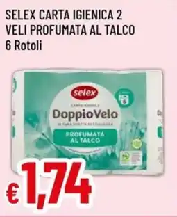 A&O Selex carta igienica 2 veli profumata al talco offerta