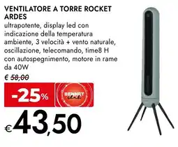 Bennet Ventilatore a torre rocket ARDES offerta